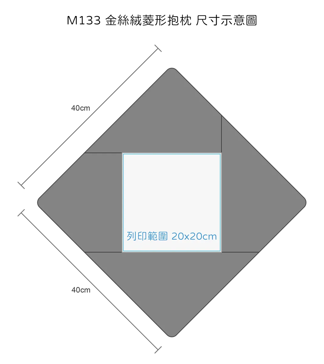 金絲絨抱枕|台灣印製1件起 (T17_M133)